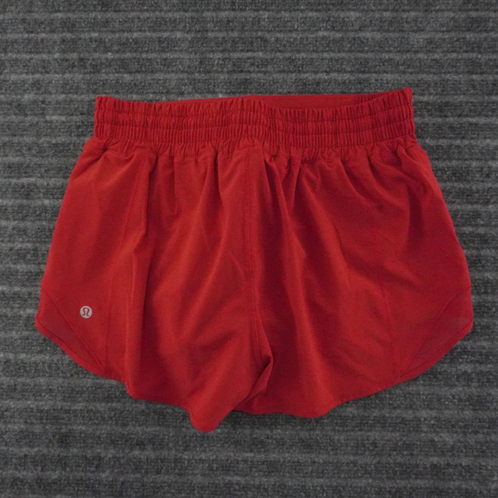 Lululemon Hotty Hot Short V Running Shorts Womens Size 8 Red 2.5 Inch Inseam